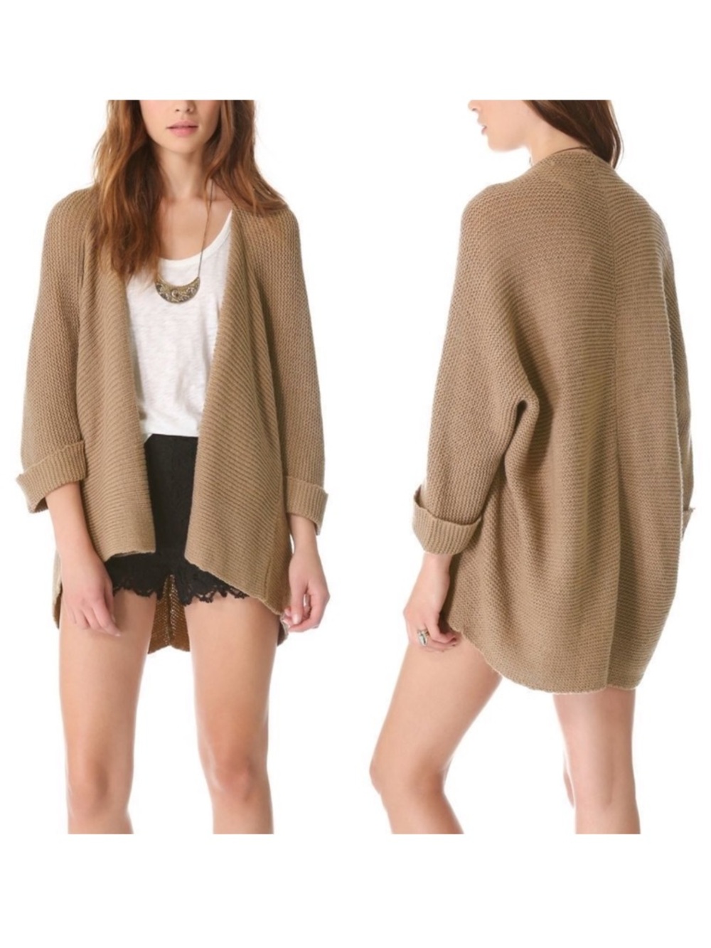 BROCHU WALKER Alpaca Wool City Cardigan OS